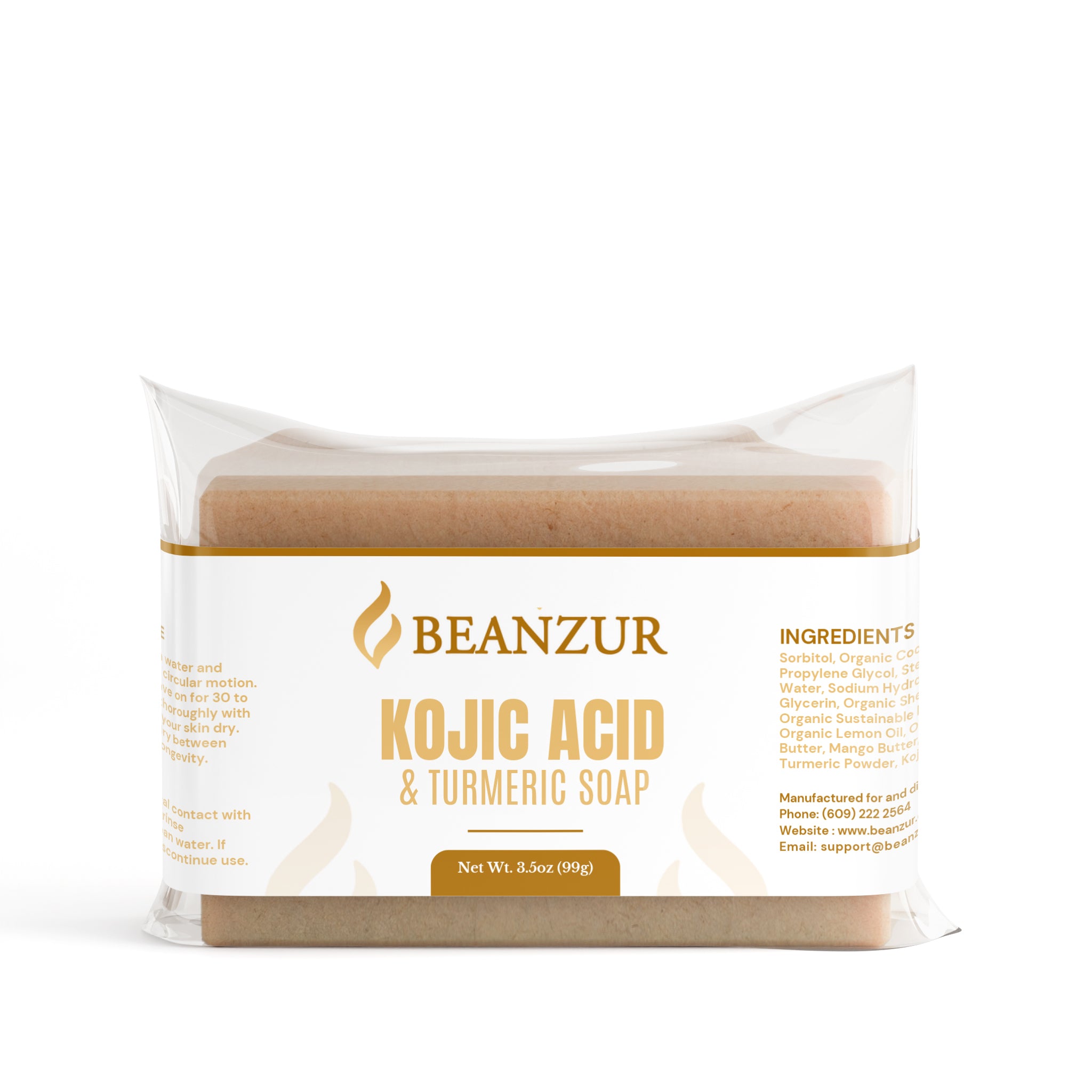 BEANZUR Kojic Acid & Turmeric Soap