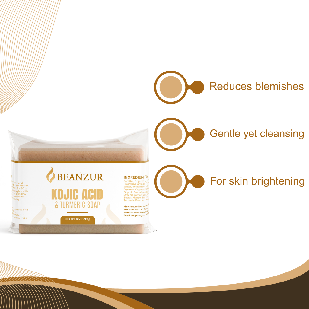 BEANZUR Kojic Acid & Turmeric Soap